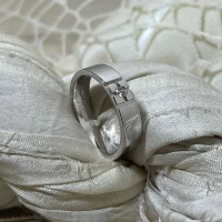 015 Anteo fede in oro bianco con brillanti  cod: T131/1