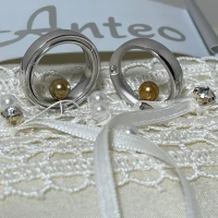 015 Anteo fede in oro bianco con brillanti  cod: 0903C
