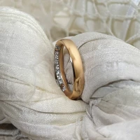 015 Anteo fede in oro rosa con brillanti cod: 0708