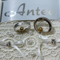 015 Anteo fede in oro bianco con brillanti  cod: 0808