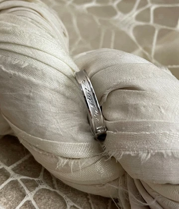 015 Anteo fede in oro bianco con brillanti  cod: 0808