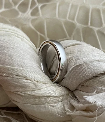 015 Anteo fede in oro bianco e giallo con brillanti cod: 9821