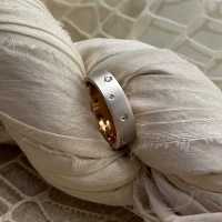 015 Anteo fede in oro bianco e rosa con brillanti  cod: 0602B