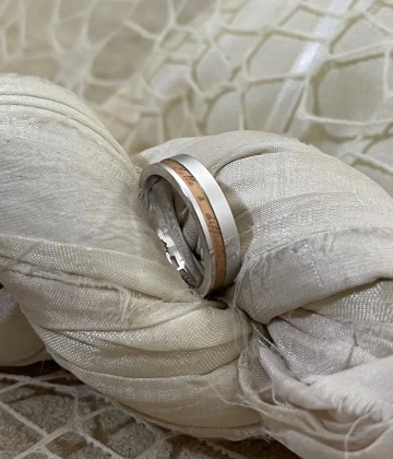 015 Anteo fede in oro bianco e rosa  cod: T167