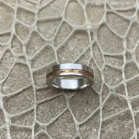 015 Anteo fede in oro bianco e rosa  cod: T167