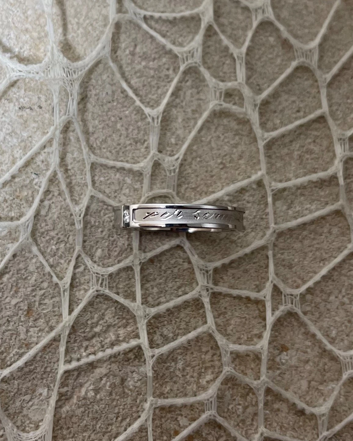 015 Anteo fede in oro bianco con brillanti  cod: 0808