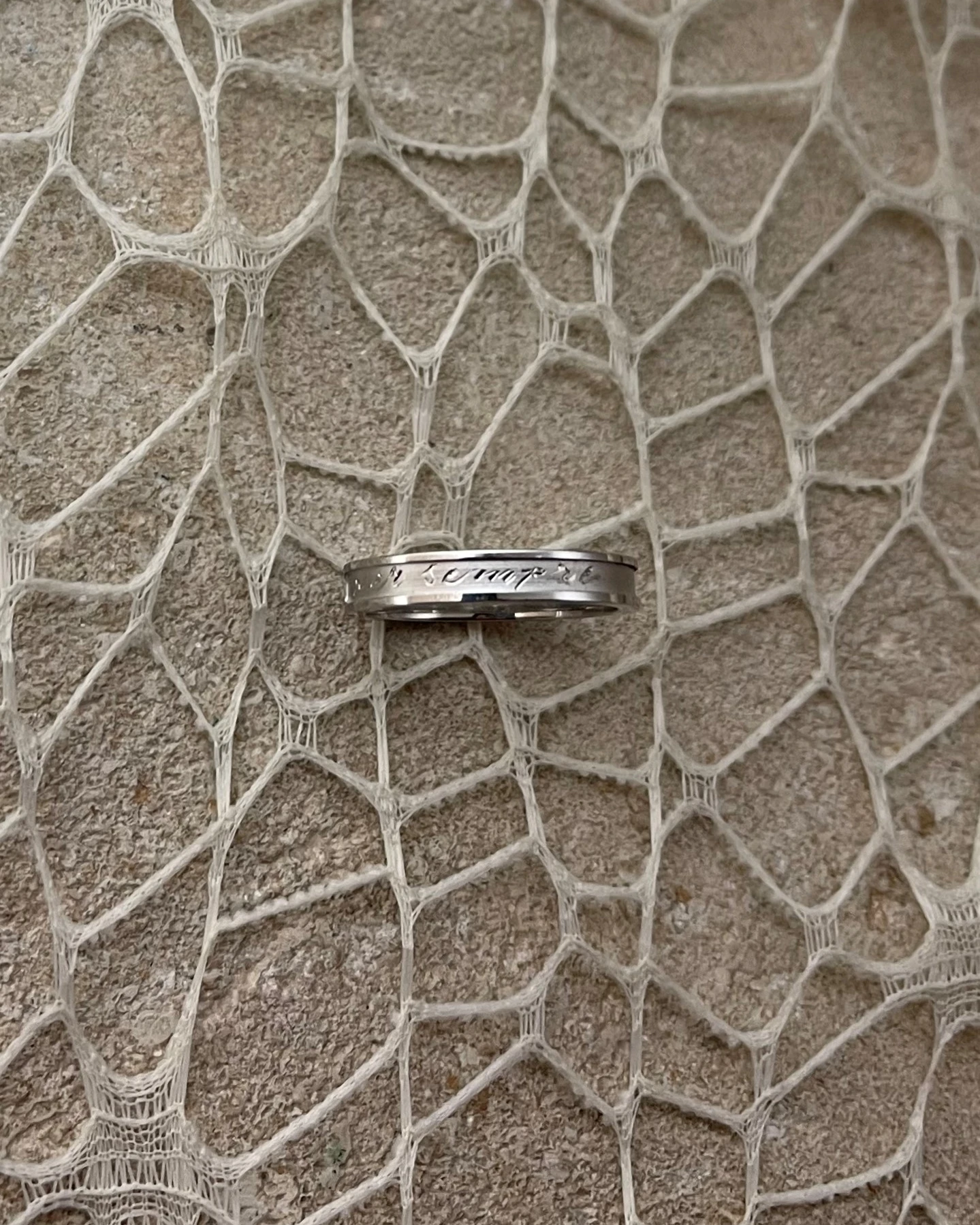 015 Anteo fede in oro bianco con brillanti  cod: 0808