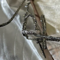 014 Polello fede in oro bianco con brillanti  cod: B3111DB