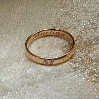 014 Polello fede in oro rosa con brillanti  cod: L3111UR