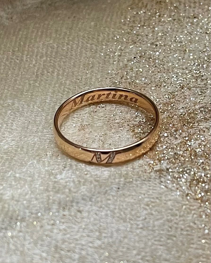 014 Polello fede in oro rosa con brillanti  cod: L3111UR