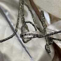 014 Polello fede in oro bianco con brillanti  cod: B3111DB