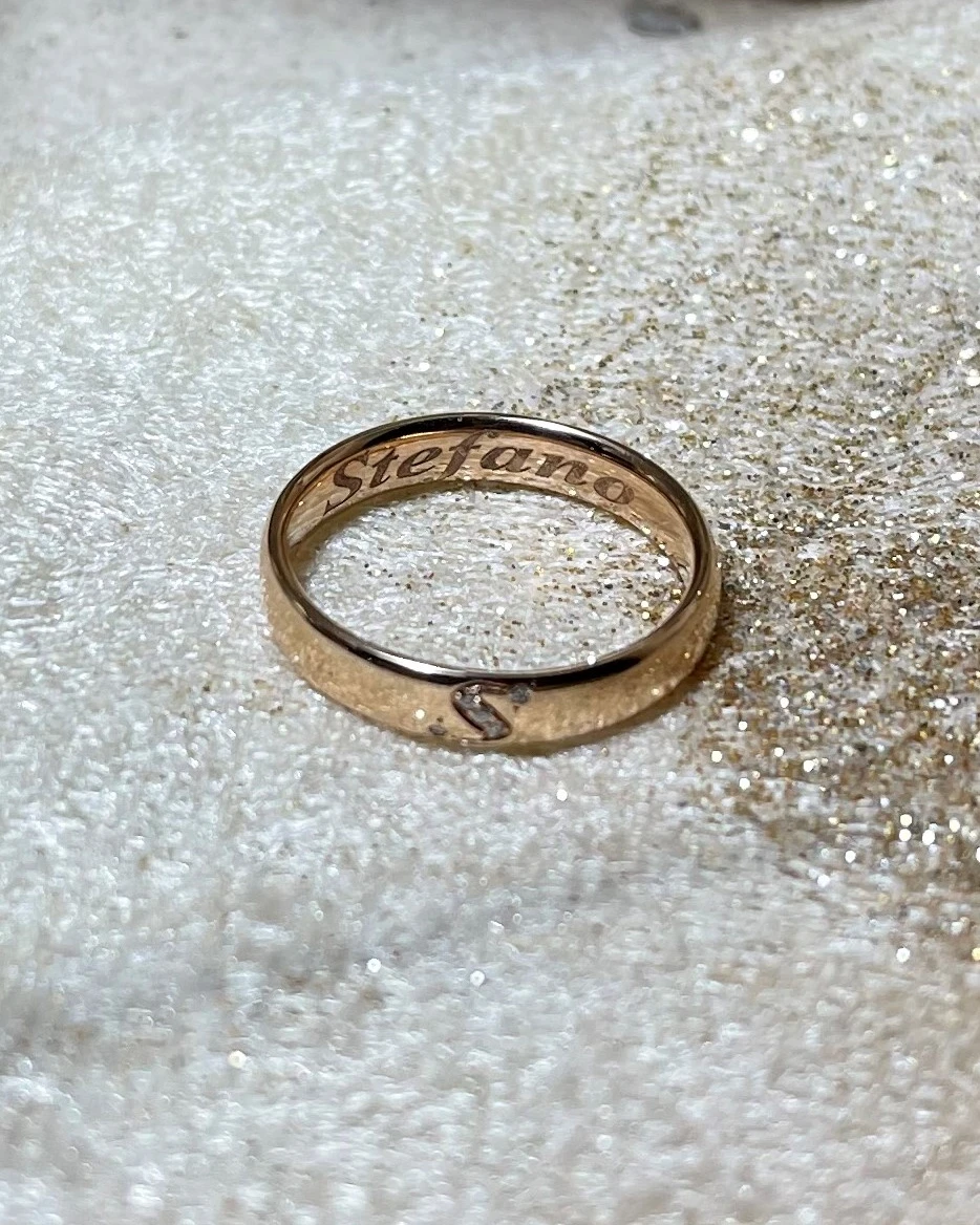 014 Polello fede in oro rosa con brillanti  cod: L3111UR