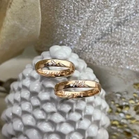 014 Polello fede in oro rosa con brillanti  cod: L3111UR