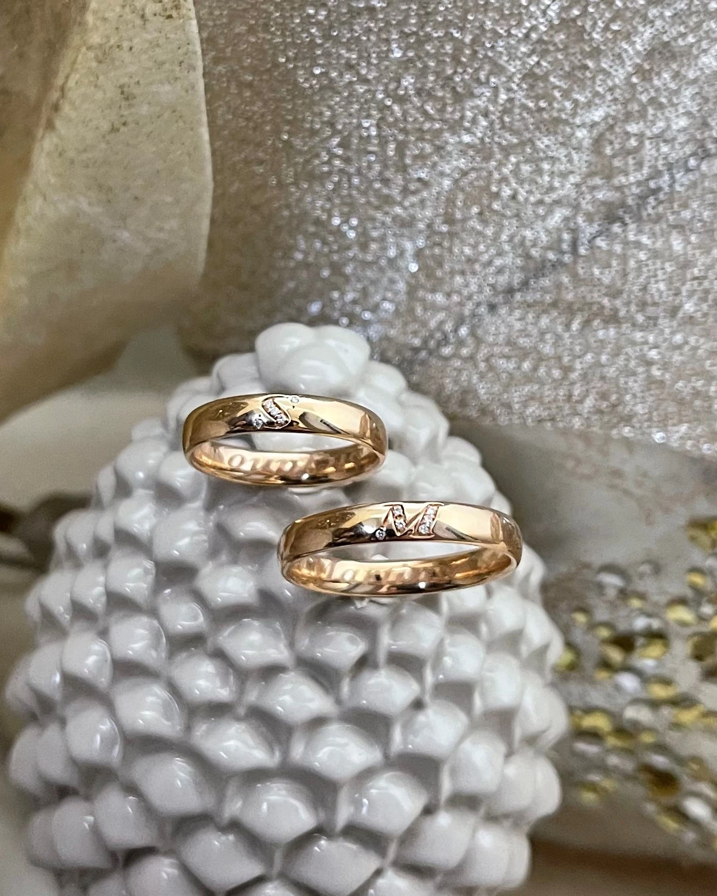 014 Polello fede in oro rosa con brillanti  cod: L3111UR