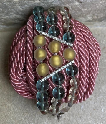 Bracciale argento con murrine e zirconi cod: BR677A32