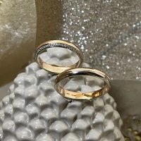 014 Polello fede in oro rosa con brillanti  cod: E3116DBR