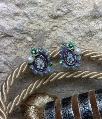 Orecchini argento perla e zirconi cod: NCA8