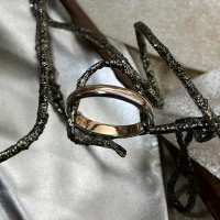 014 Polello fede in oro bianco e rosa cod: B3116UBR