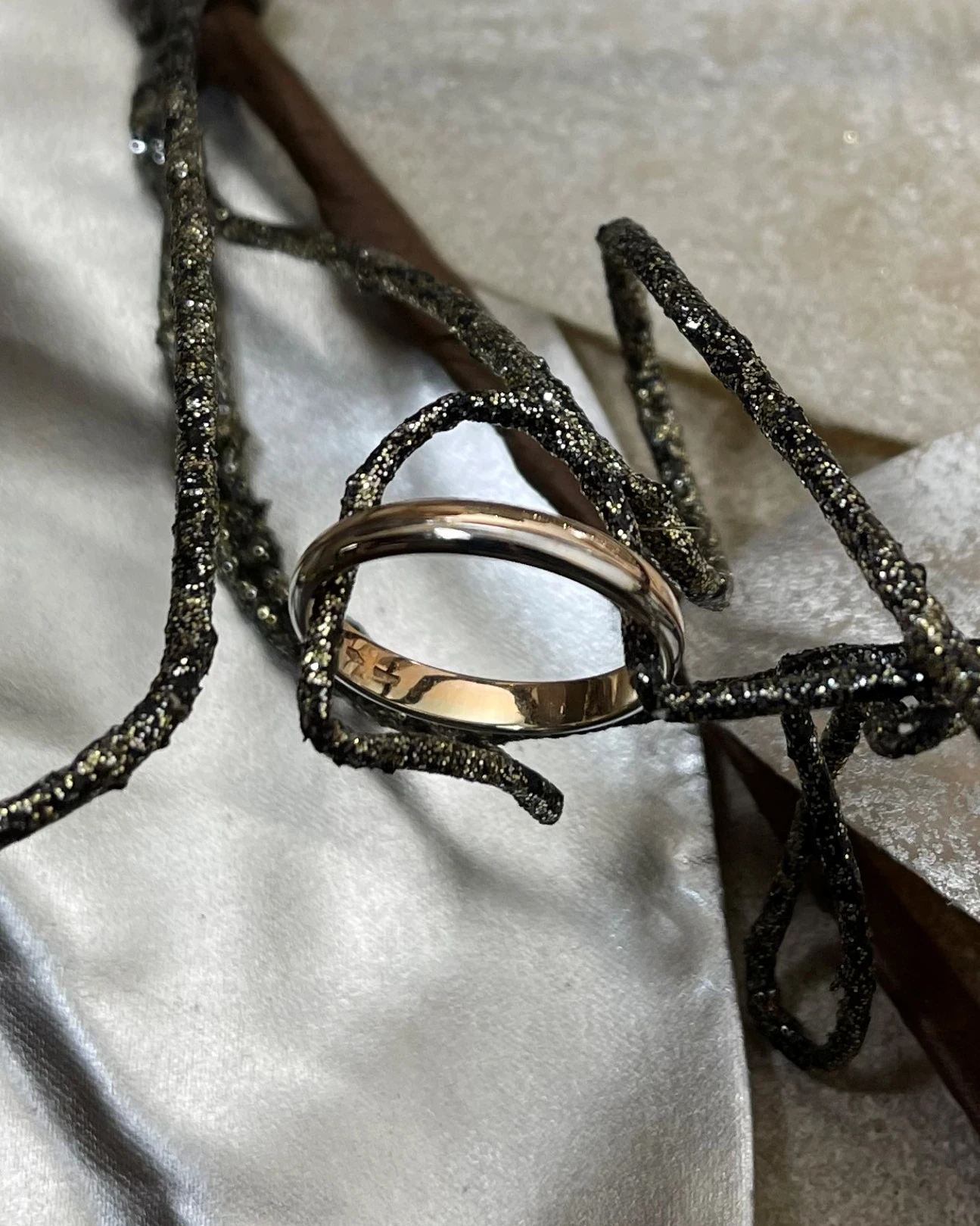 014 Polello fede in oro bianco e rosa cod: B3116UBR