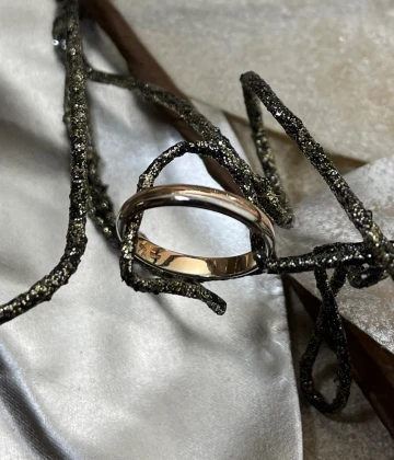 014 Polello fede in oro bianco e rosa cod: B3116UBR