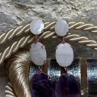 Orecchini argento con pietre naturali cod: NCA7