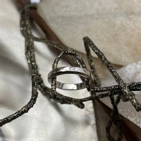 014 Polello fede in oro bianco con brillanti  cod: G1913DB