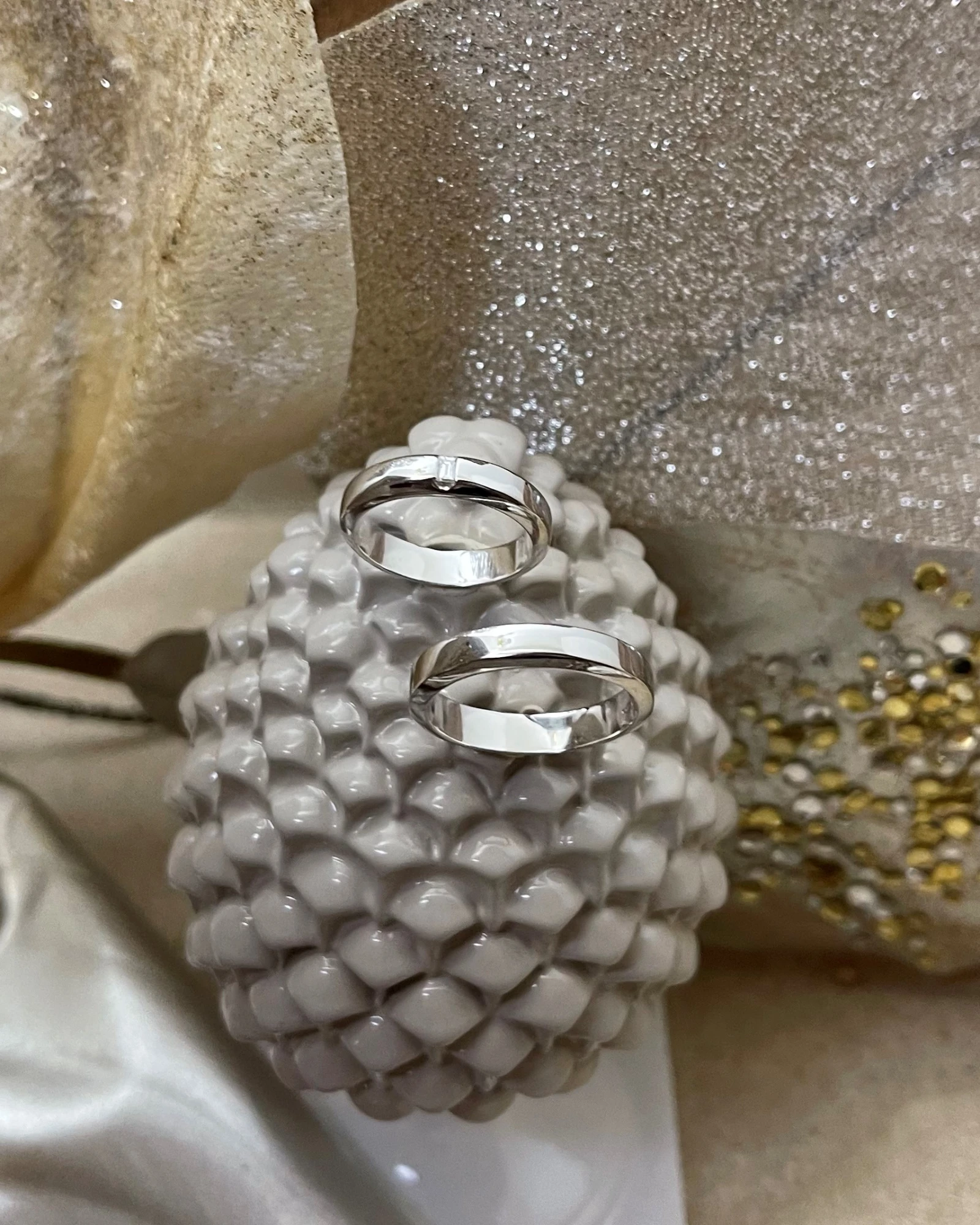 014 Polello fede in oro bianco con brillanti  cod: G2001DB