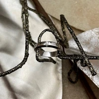 014 Polello fede in oro bianco con brillanti  cod: G2001DB