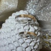 014 Polello fede in oro bianco e rosa cod: G2191UBR