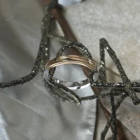 014 Polello fede in oro bianco e rosa cod: G2191UBR