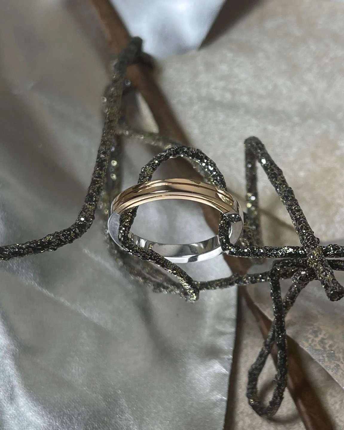 014 Polello fede in oro bianco e rosa cod: G2191UBR