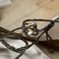 014 Polello fede in oro bianco e rosa con brillanti  cod: G2188DBR