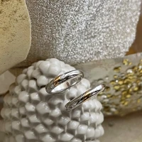 014 Polello fede in oro bianco e rosa cod: G2188UBR