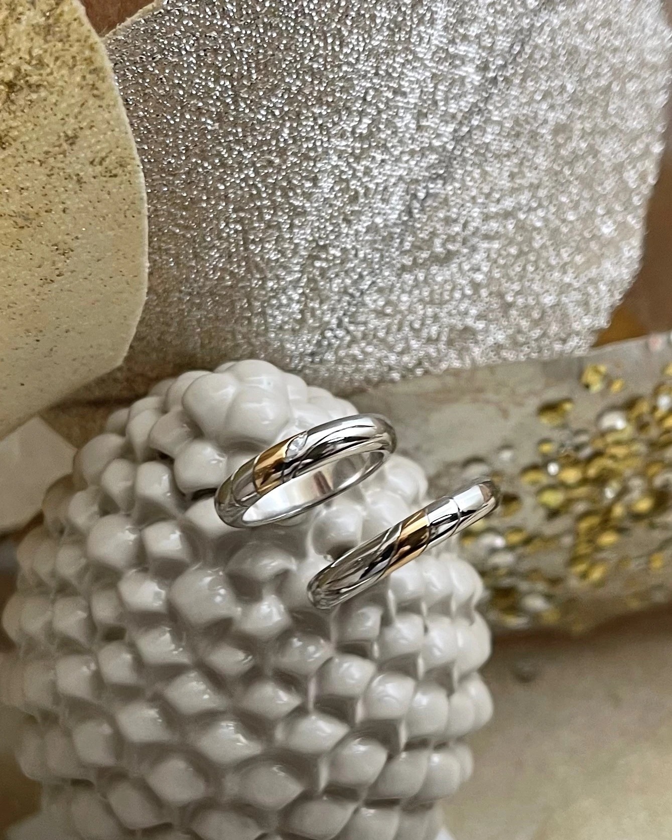 014 Polello fede in oro bianco e rosa cod: G2188UBR