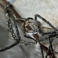 014 Polello fede in oro bianco e rosa con brillanti  cod: G2192DBR