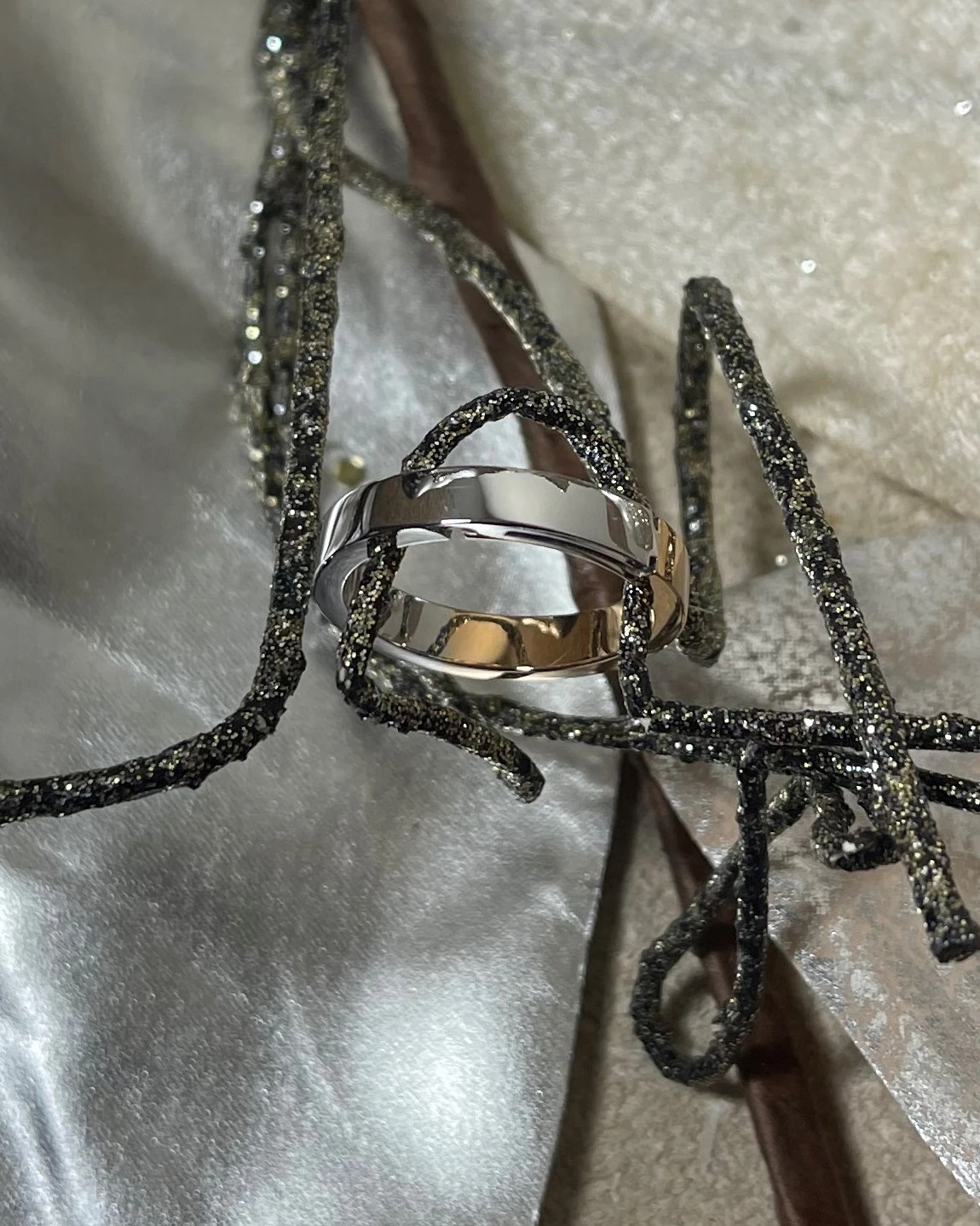 014 Polello fede in oro bianco e rosa cod: G2192UBR