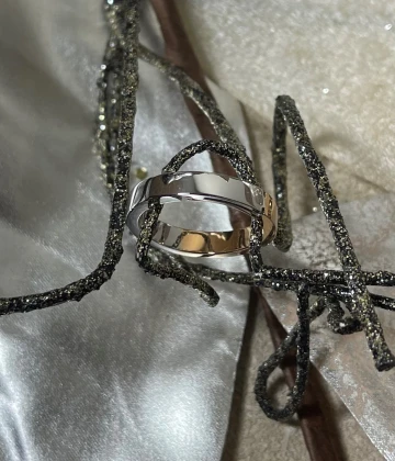 014 Polello fede in oro bianco e rosa cod: G2192UBR