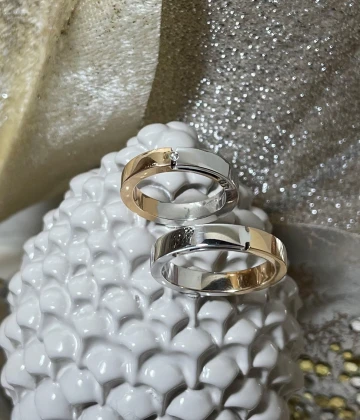 014 Polello fede in oro bianco e rosa cod: G2192UBR