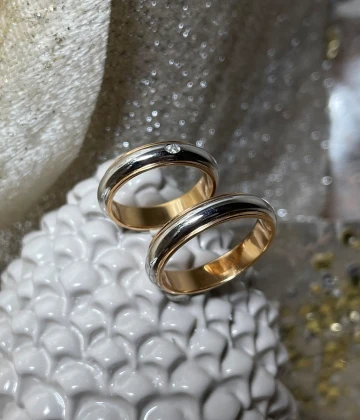 014 Polello fede in oro bianco e rosa cod: G2005UBR