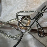 014 Polello fede in oro bianco e rosa cod: G2005UBR