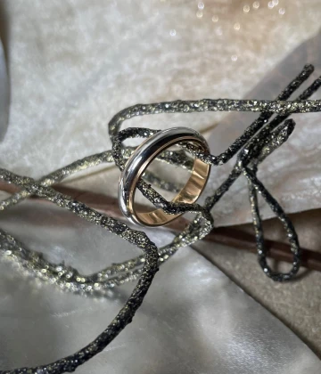 014 Polello fede in oro bianco e rosa cod: G2005UBR