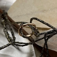 014 Polello fede in oro bianco e rosa con brillanti  cod: L2607DBR