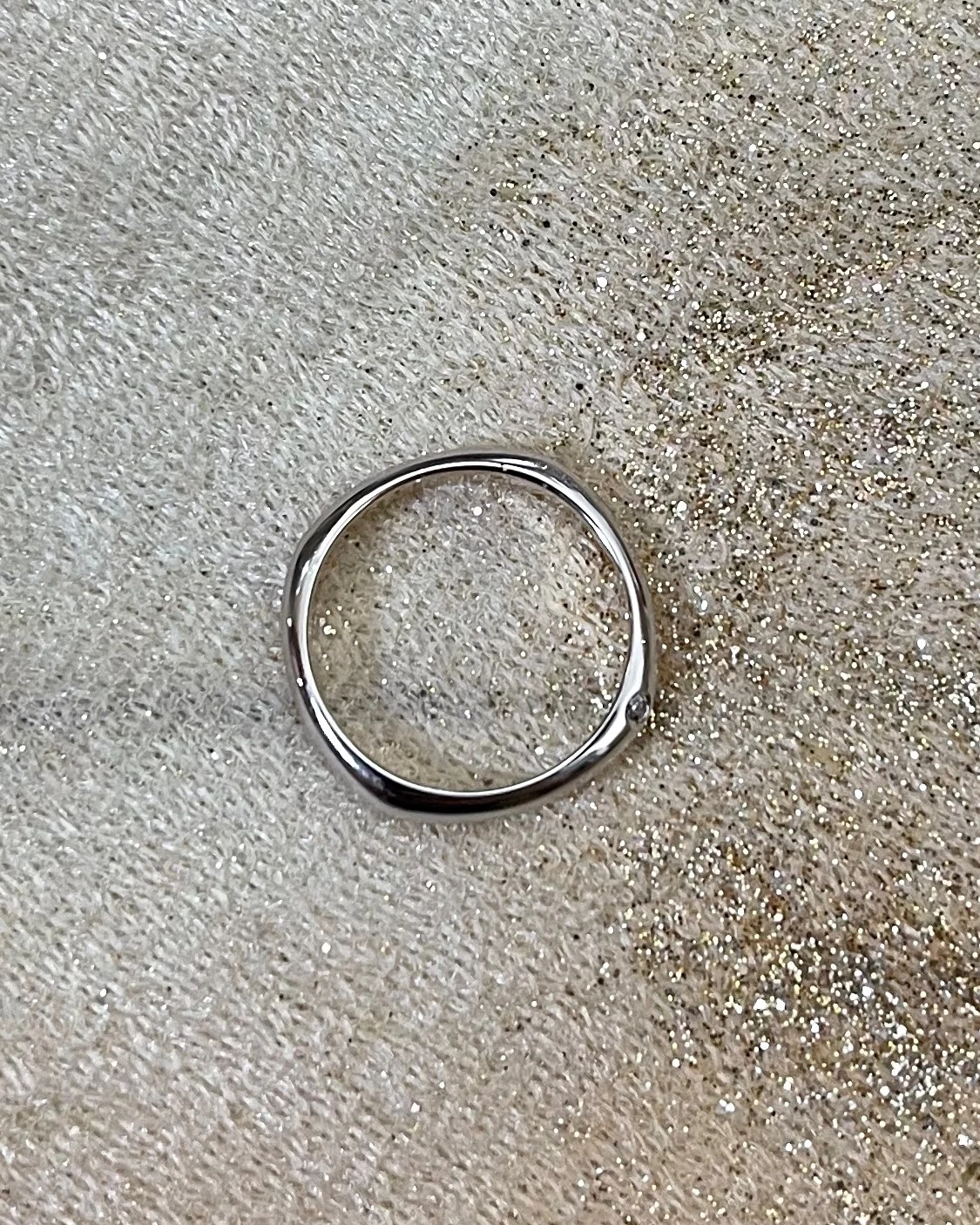 014 Polello fede in oro bianco e rosa con brillanti  cod: L2607DBR