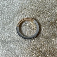 014 Polello fede in oro bianco e rosa con brillanti  cod: G2191DBR