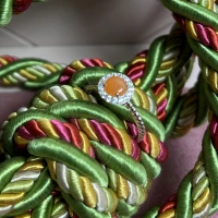 022 Rosato Anello argento avventurina e zirconi cod: RMI36B