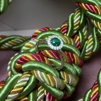 022 Rosato Anello argento malachite e zirconi cod: RMI35B