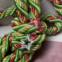 022 Rosato Charm argento con zirconi  cod: RLU028