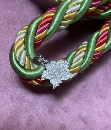 022 Rosato Charm argento con zirconi cod: RSE029