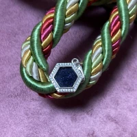 022 Rosato Charm argento con pietra del sole blu cod: RDE027