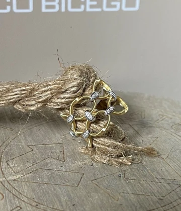 012 Marco Bicego anello oro e brillanti cod: AG355-B (YW-M5-15,0)